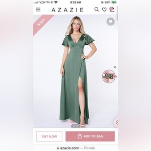 Azazie Lani Dress Hemmed to 5’8” Approximately Size 12